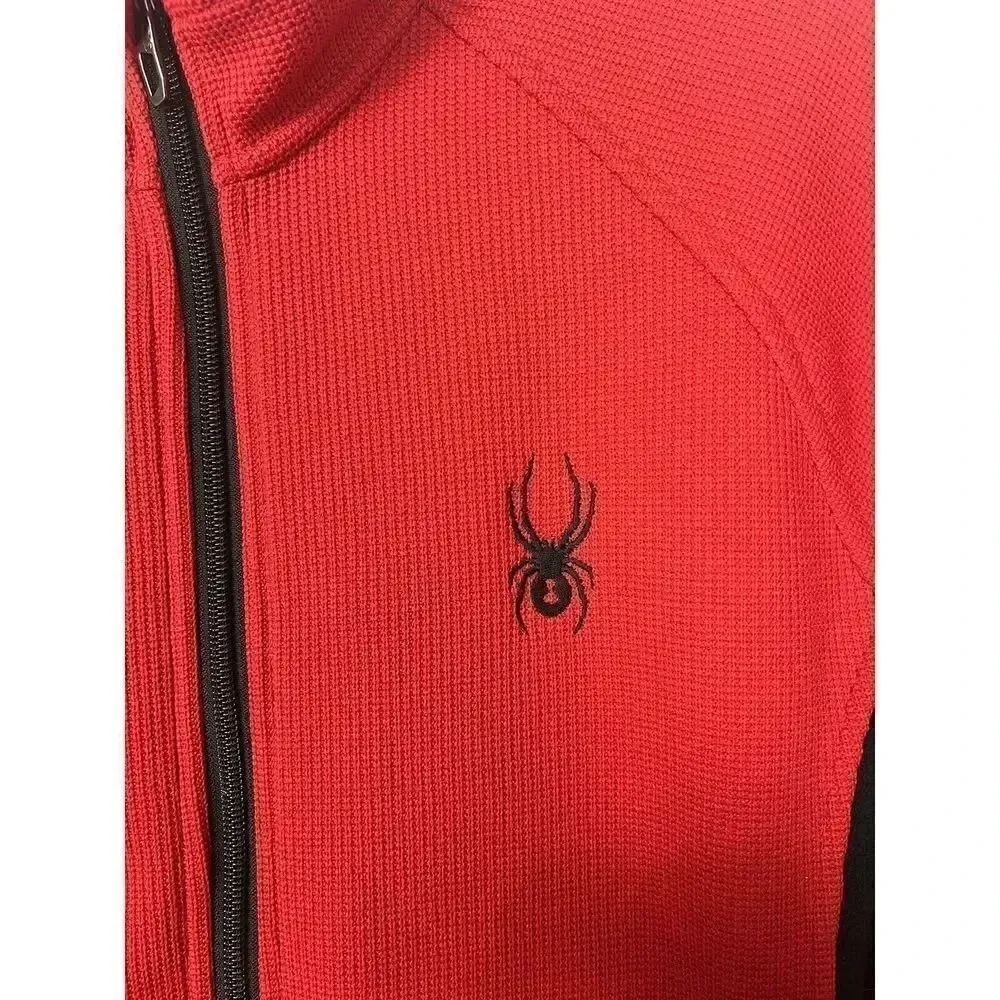 Spyder Athletic  Youth‎ Kids Size XL (l8) Black Red  Full Zip Pockets Fleece